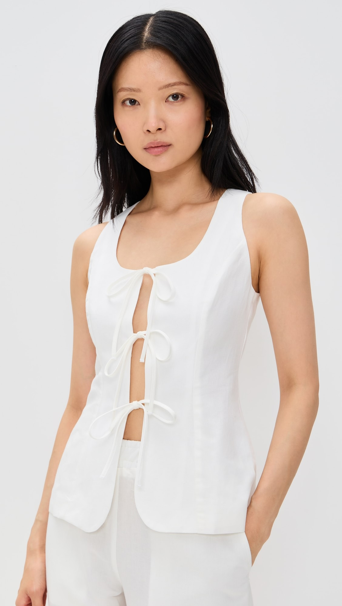 ALIGNE Lupin Linen Tie Waistcoat | Shopbop | Shopbop
