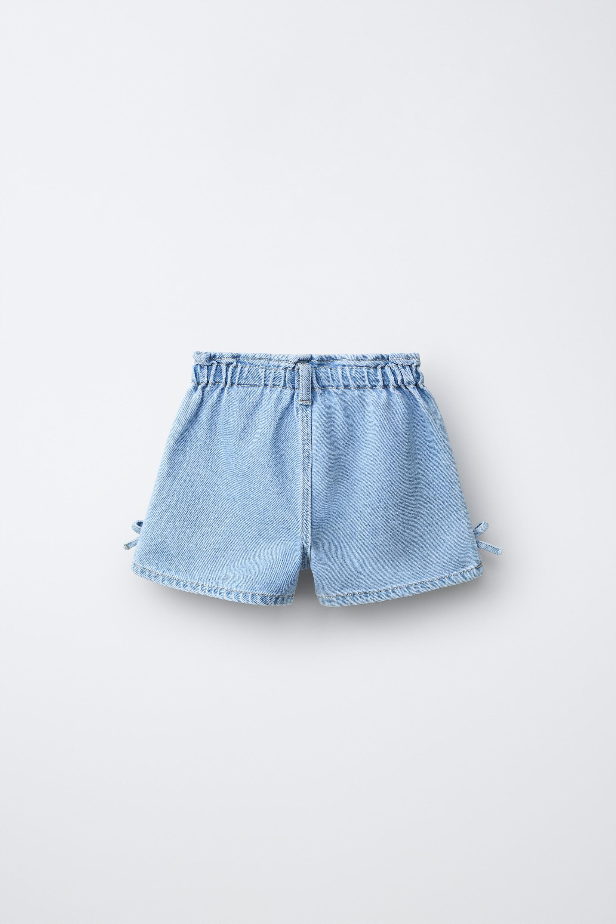 DENIM SHORTS WITH BOWS | Zara US