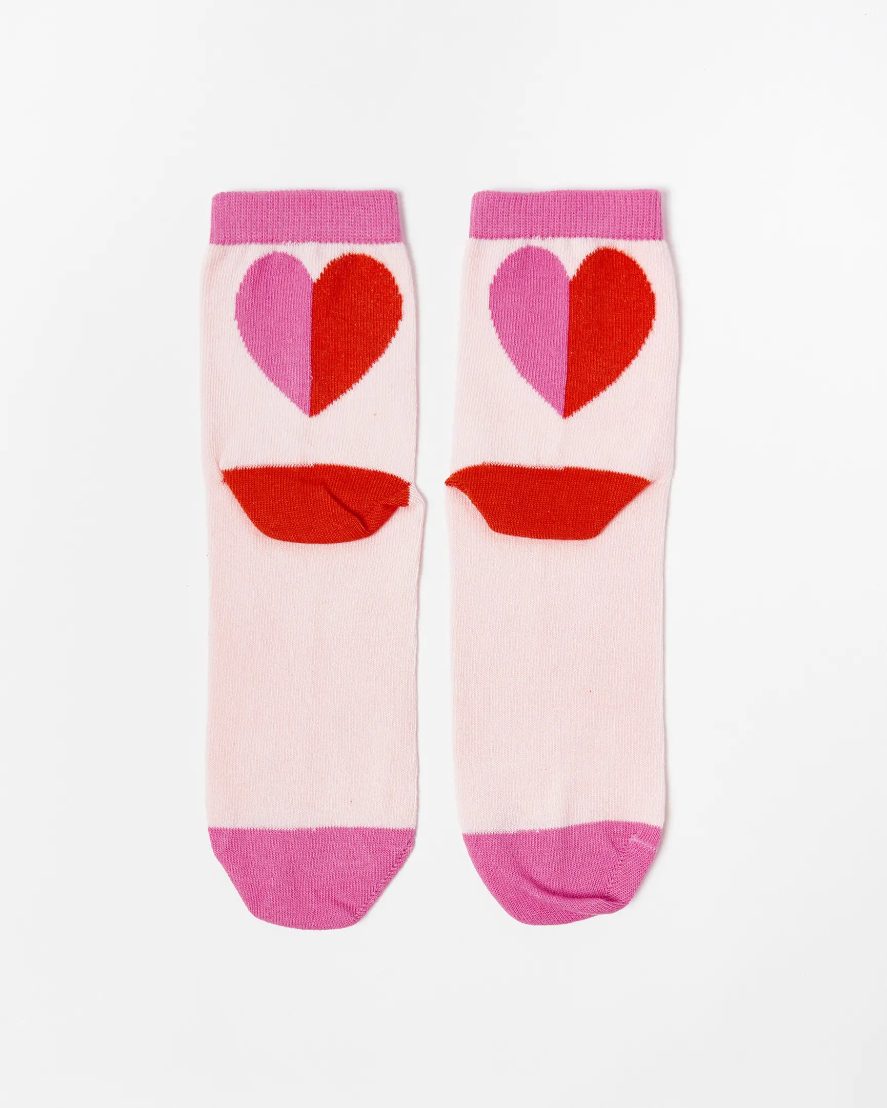 Heart Pink & Red Cotton Ankle Socks | Oliver Bonas | Oliver Bonas (Global)
