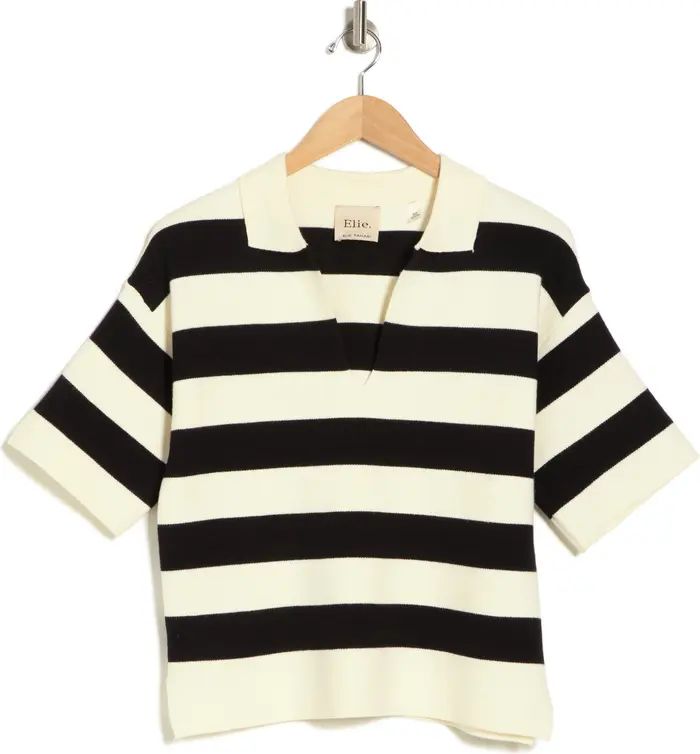 Stripe Short Sleeve Polo Sweater | Nordstrom Rack