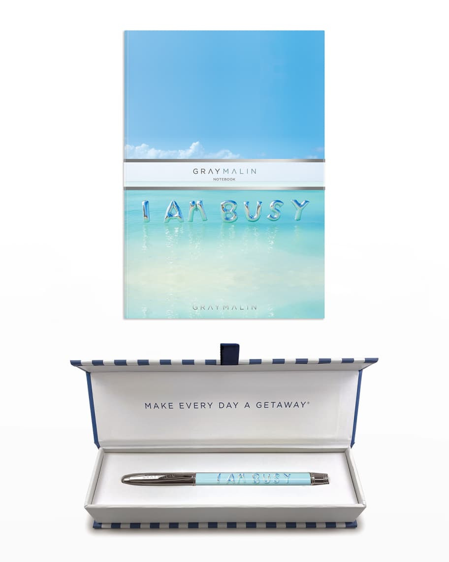 Galison Publishing Gray Malin's I Am Busy Pen and A5 Journal Set | Neiman Marcus