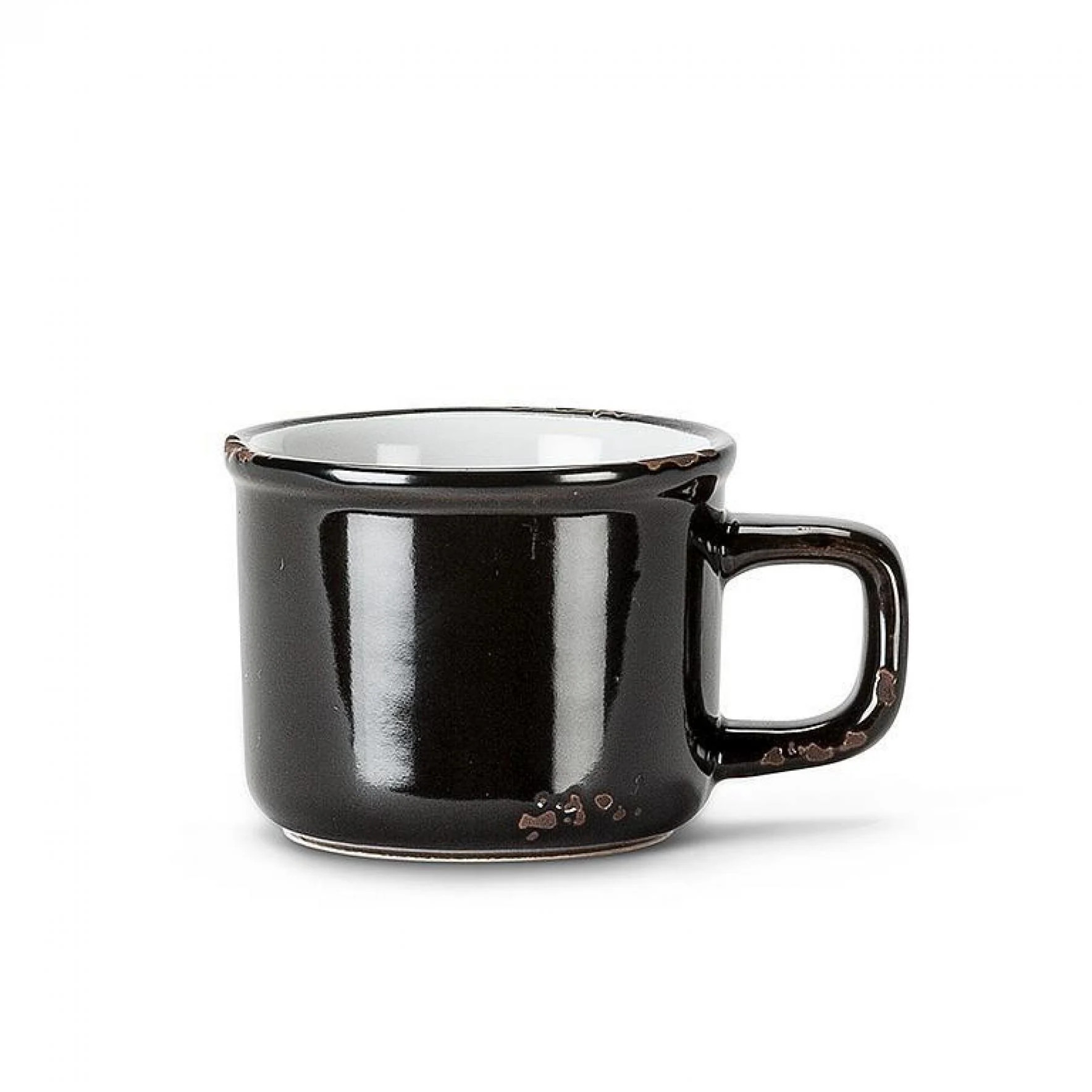Black Enamel Look Espresso Cup | Bed Bath & Beyond