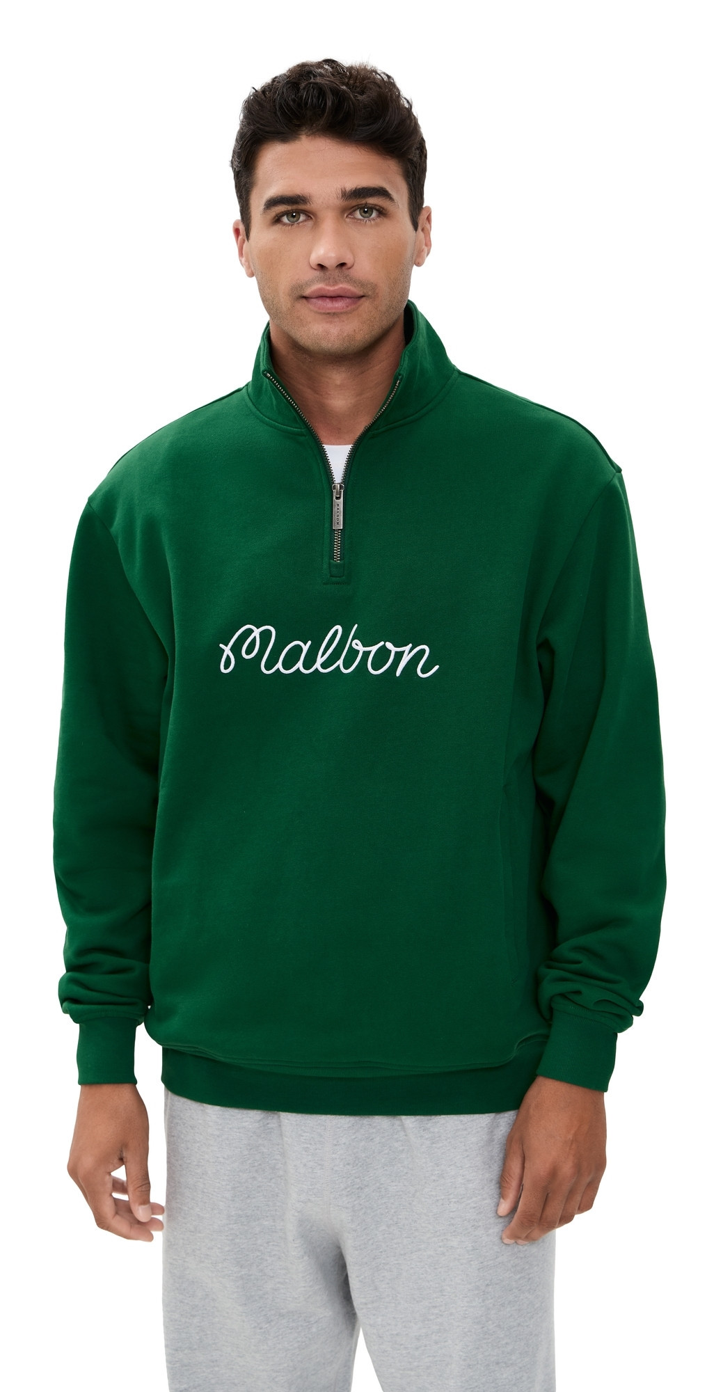 Malbon Golf Collegiate Sweatshirt Forest S | Shopbop