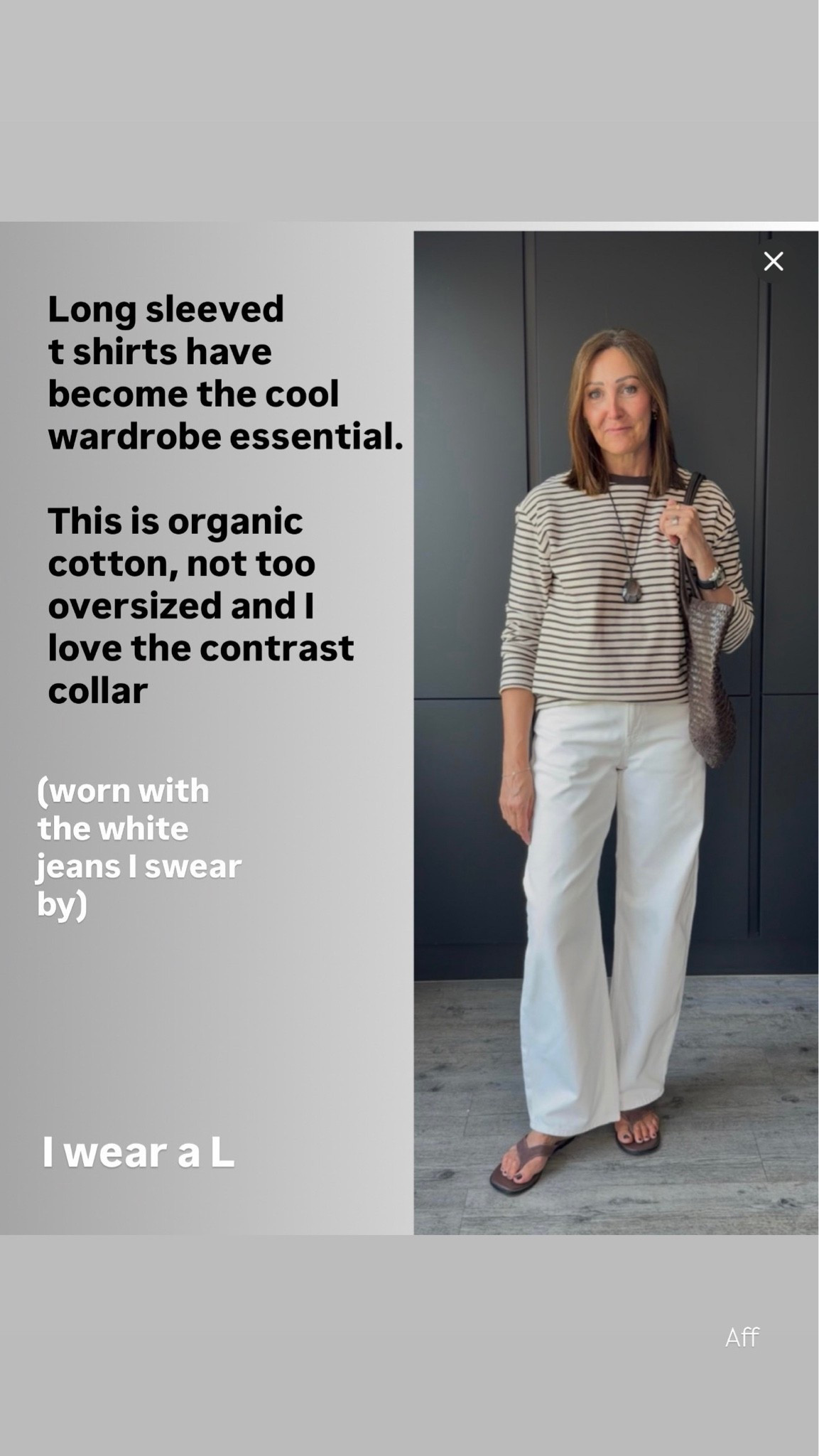 My new favourite relaxed look. I love a long sleeved tee and the subtle stripe and contrast collar sets this apart.
I’m wearing a Large

#LTKuk #LTKstyletip #LTKover50style