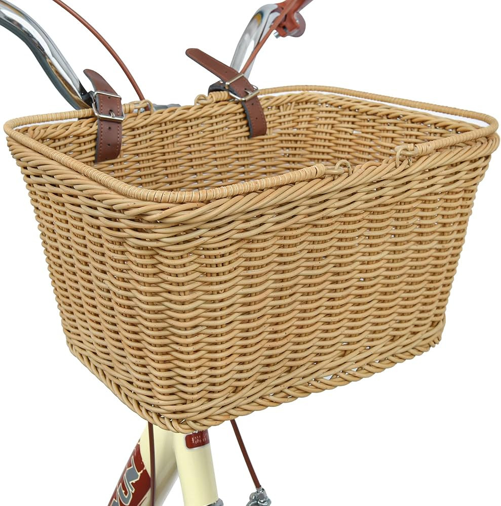 GRANNY SAYS Bike Basket, Wicker Basket for Bike, Hand-Woven Bicycle Basket, Detachable Wicker Fro... | Amazon (US)