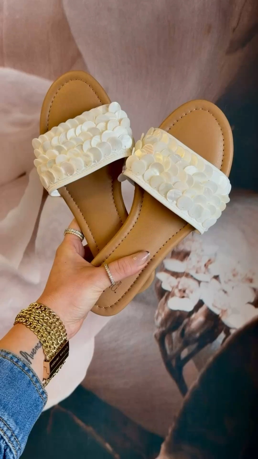 Sea shell slip on sandals from Walmart!! 🐚

#LTKTravel #LTKootd #LTKSwim