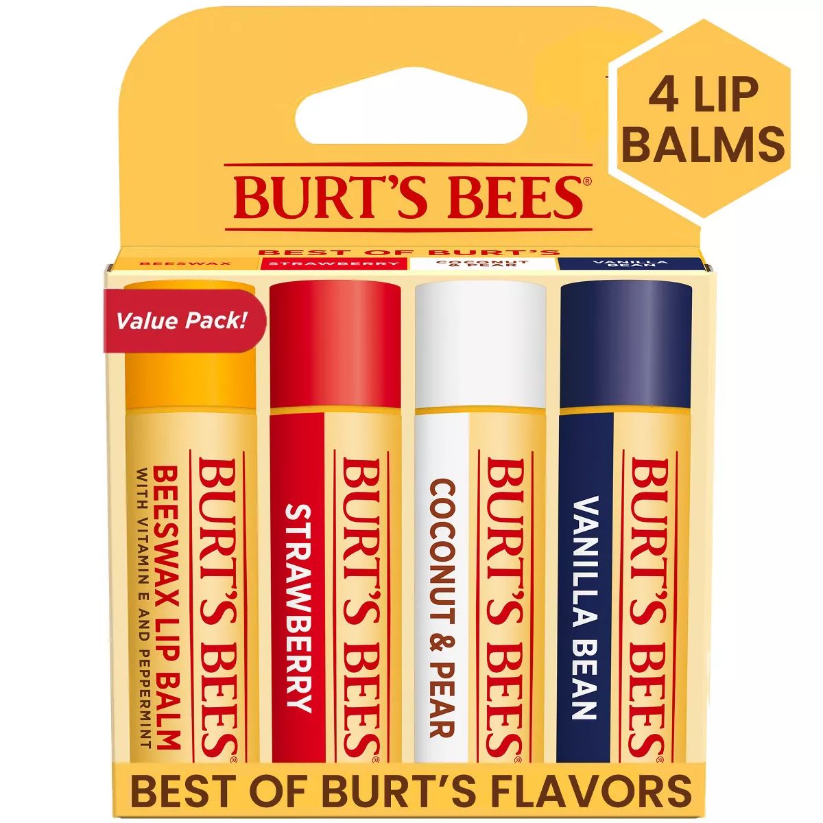 Burt's Bees Lip Balm Best of Burt's - 4ct | Target