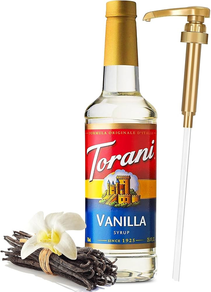 Vanilla Syrup for Coffee 25.4 Ounces for Torani Vanilla Flavored Coffee Syrup with Little Squirt ... | Amazon (US)