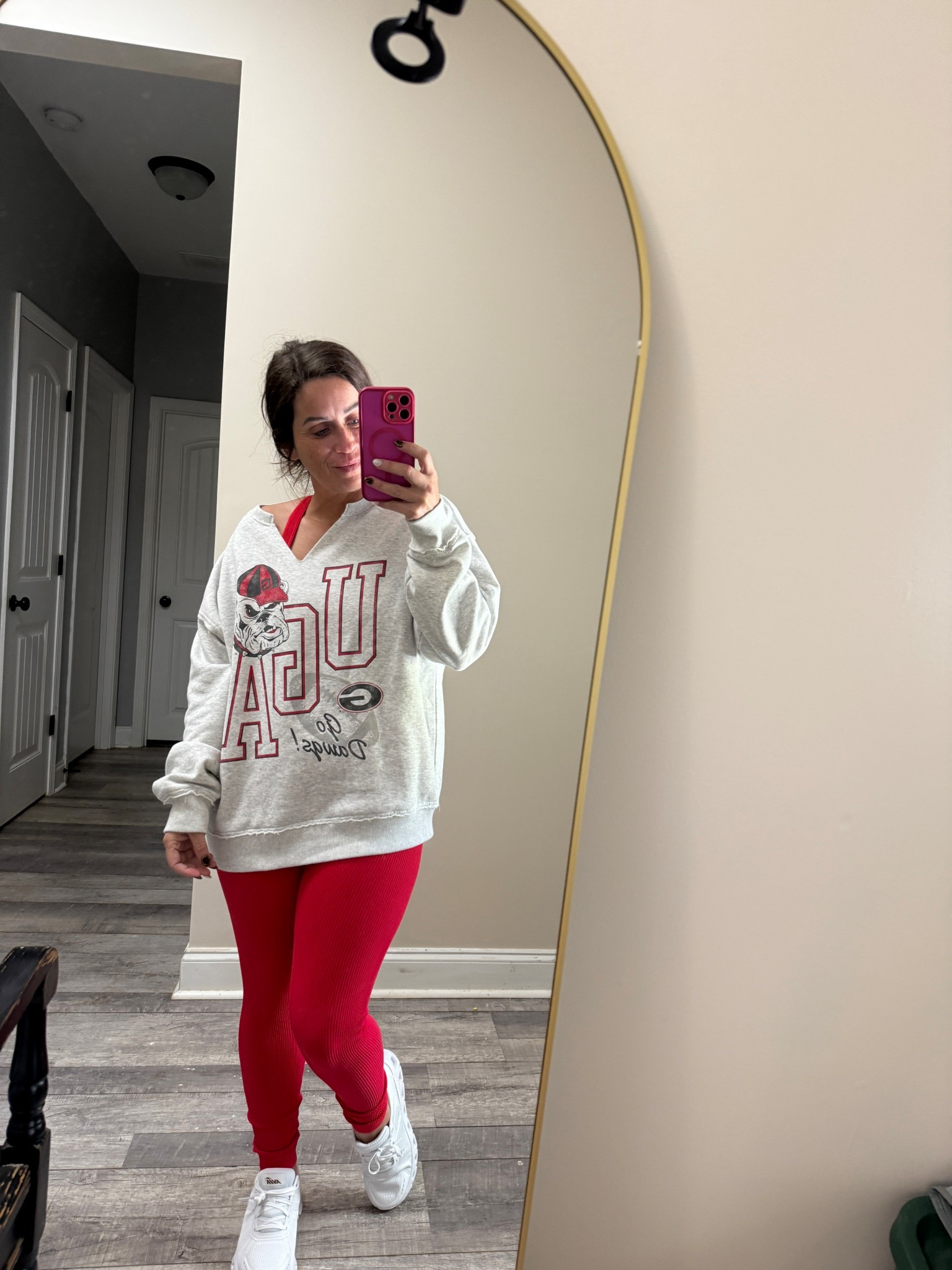 Chunky workout Barbie mode: activated, with a side of Georgia pride! 😂 I was not feeling the gym this morning.

#LTKActive #LTKShoeCrush #LTKStyleTip