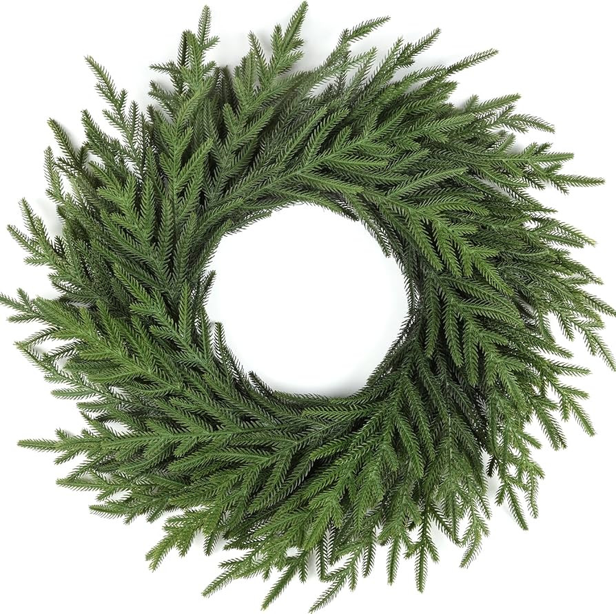 Artgar 26 Inch Pine Wreath - Christmas Wreaths for Front Door - Real Touch Pine Wreath - Large Ar... | Amazon (US)