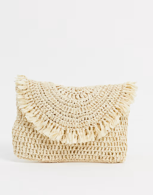 ASOS DESIGN straw clutch bag | ASOS US