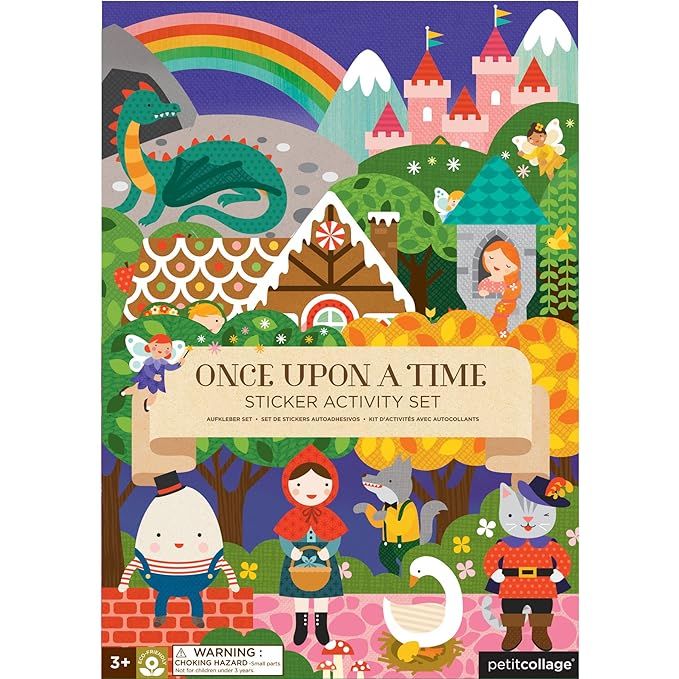 Petit Collage Sticker Activity Book, Once Upon A Time – Giant Fold Out Sticker Book for Kids, I... | Amazon (US)