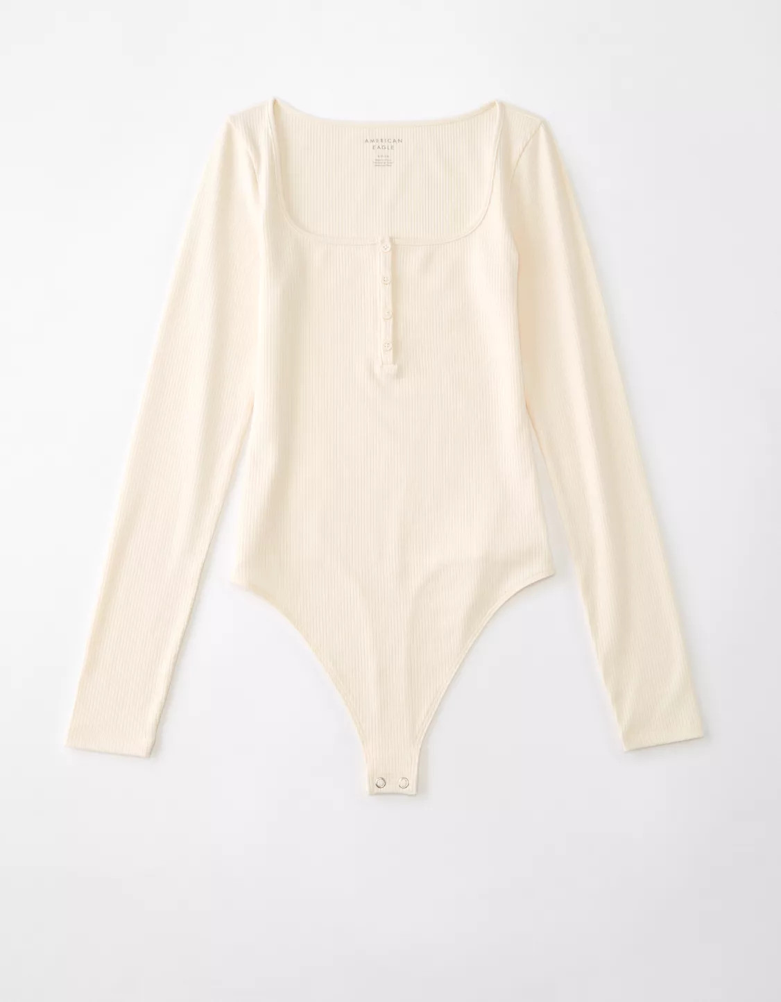 AE Long-Sleeve Henley Bodysuit | American Eagle Outfitters (US & CA)