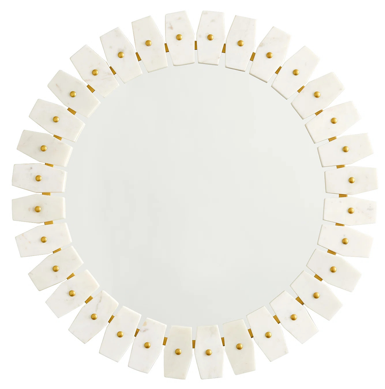 Allias Genuine Marble Flat Wall Mirror | Wayfair North America