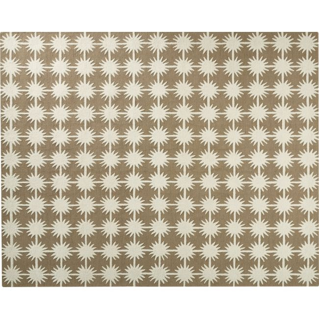 Burst Neutral Indoor-Outdoor Tufted Rug 8'x10' | CB2