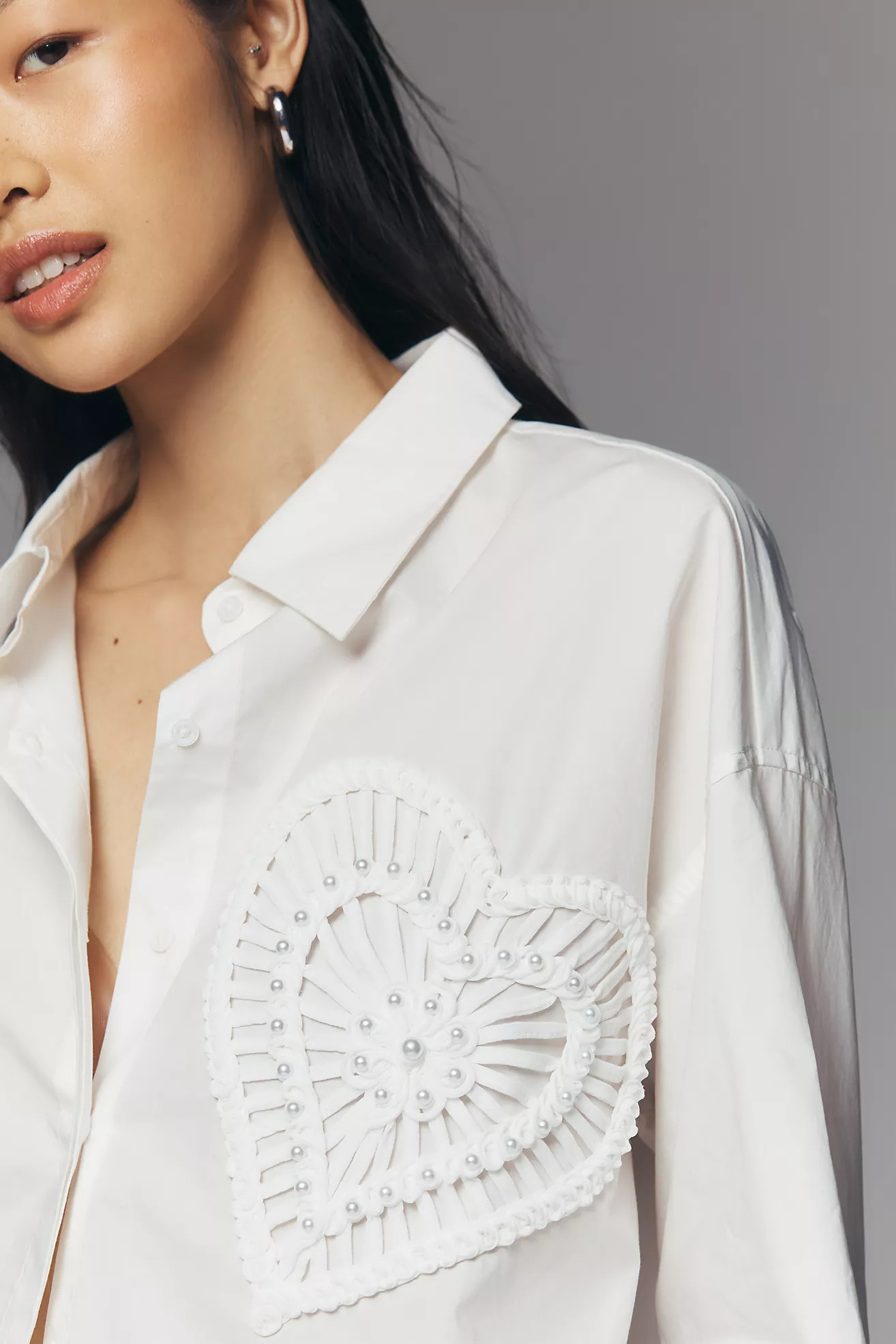 English Factory Pearl Buttondown Shirt | Anthropologie (US)