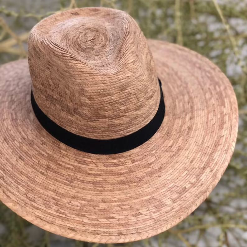 Palm Hat Big Brim Hat Flat Brim Hat Hats for Men Hats for - Etsy | Etsy (US)