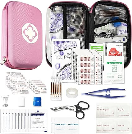 277PCS Compact Emergency First Aid Kit for Car Business Travel Size Backpacking Gear Bag Camping ... | Amazon (US)