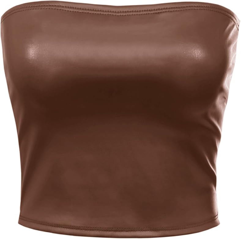 MixMatchy Women's Causal Strapless Basic Sexy Tube Top | Amazon (US)