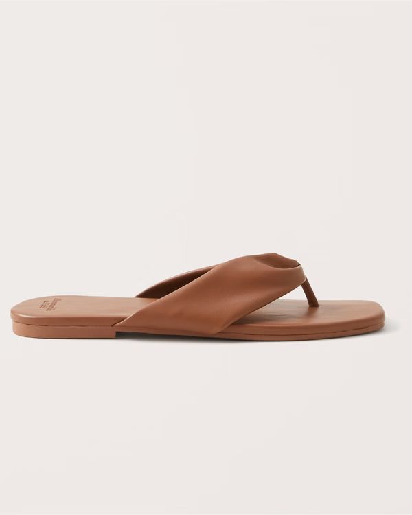 Soft Gathered Flip Flops | Abercrombie & Fitch (US)