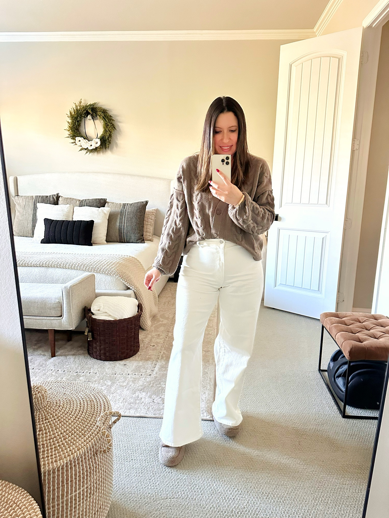 These sailor pants are so cute and comfy, I bought them in two colors! Love how my slippers match the fit lol

#LTKMidsize #LTKStyleTip