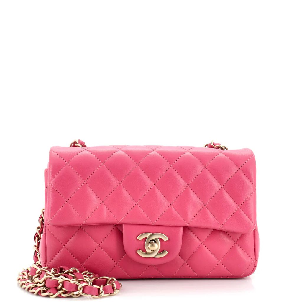 Chanel Classic Single Flap Bag Quilted Lambskin Mini Pink 2500361 | Rebag