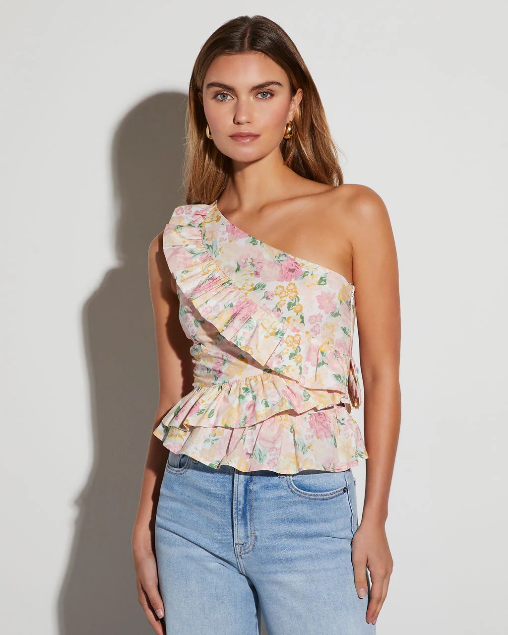 Tiana Floral One Shoulder Top | VICI