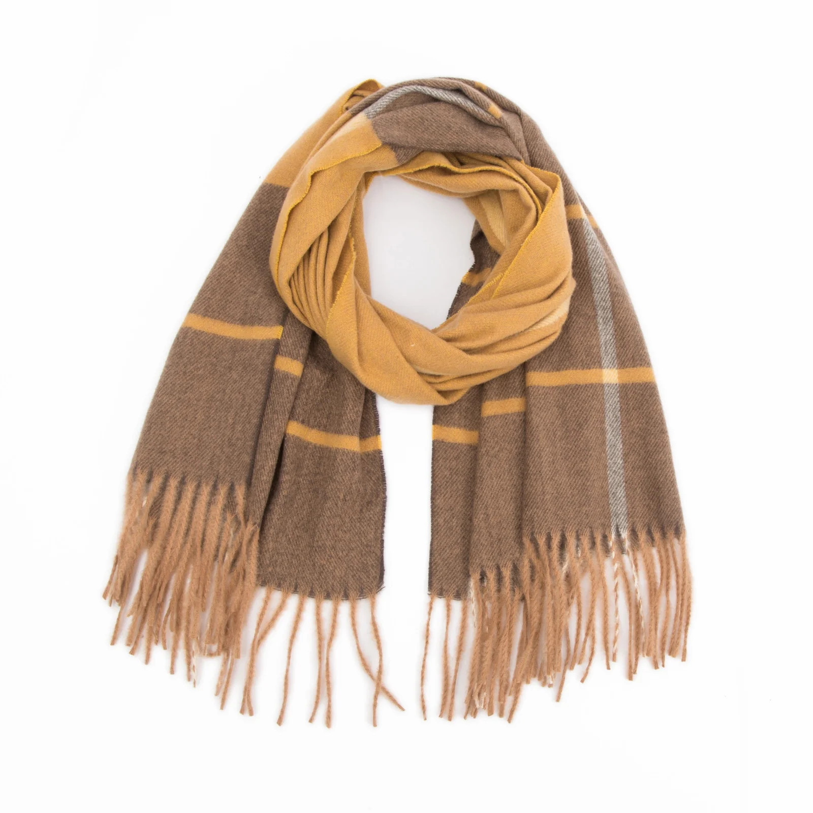 Up to 65% off 200*50CM Winter Ladies Plush Stripe Plaid Splicing Scarf Warm Shawl Scarf Fashionab... | Walmart (CA)