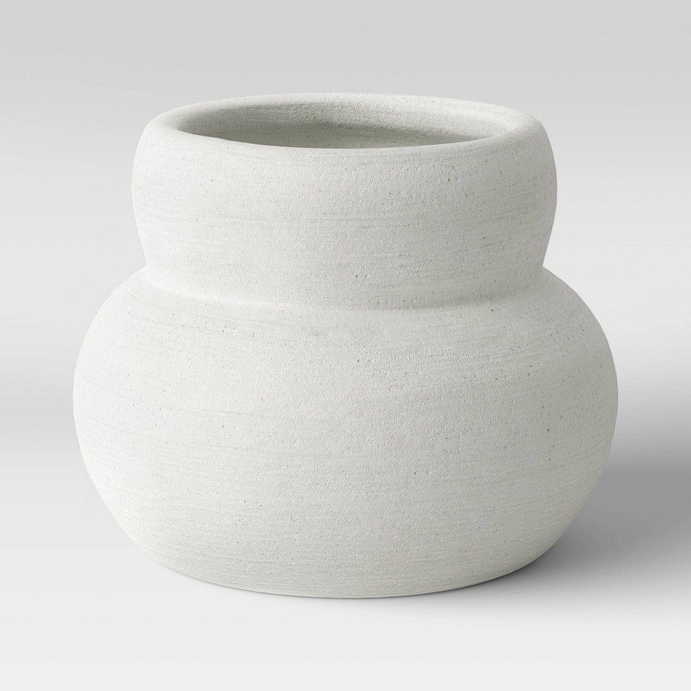 5"" x 6"" Round Textured Ceramic Vase White - Project 62 | Target