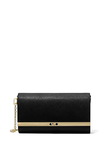 Michael Kors Mona Large East West Clutch, Gold-Tone Hardware/Black | Amazon (US)