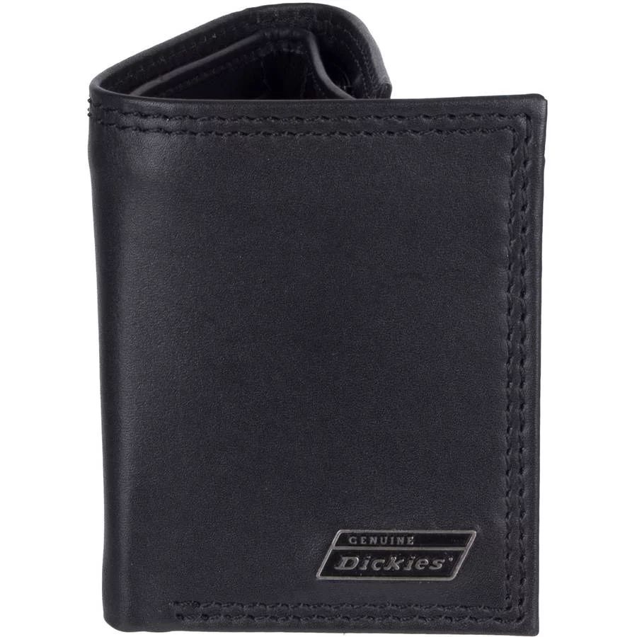 Genuine Dickies Men's RFID Leather Extra Capacity Trifold Wallet - Walmart.com | Walmart (US)