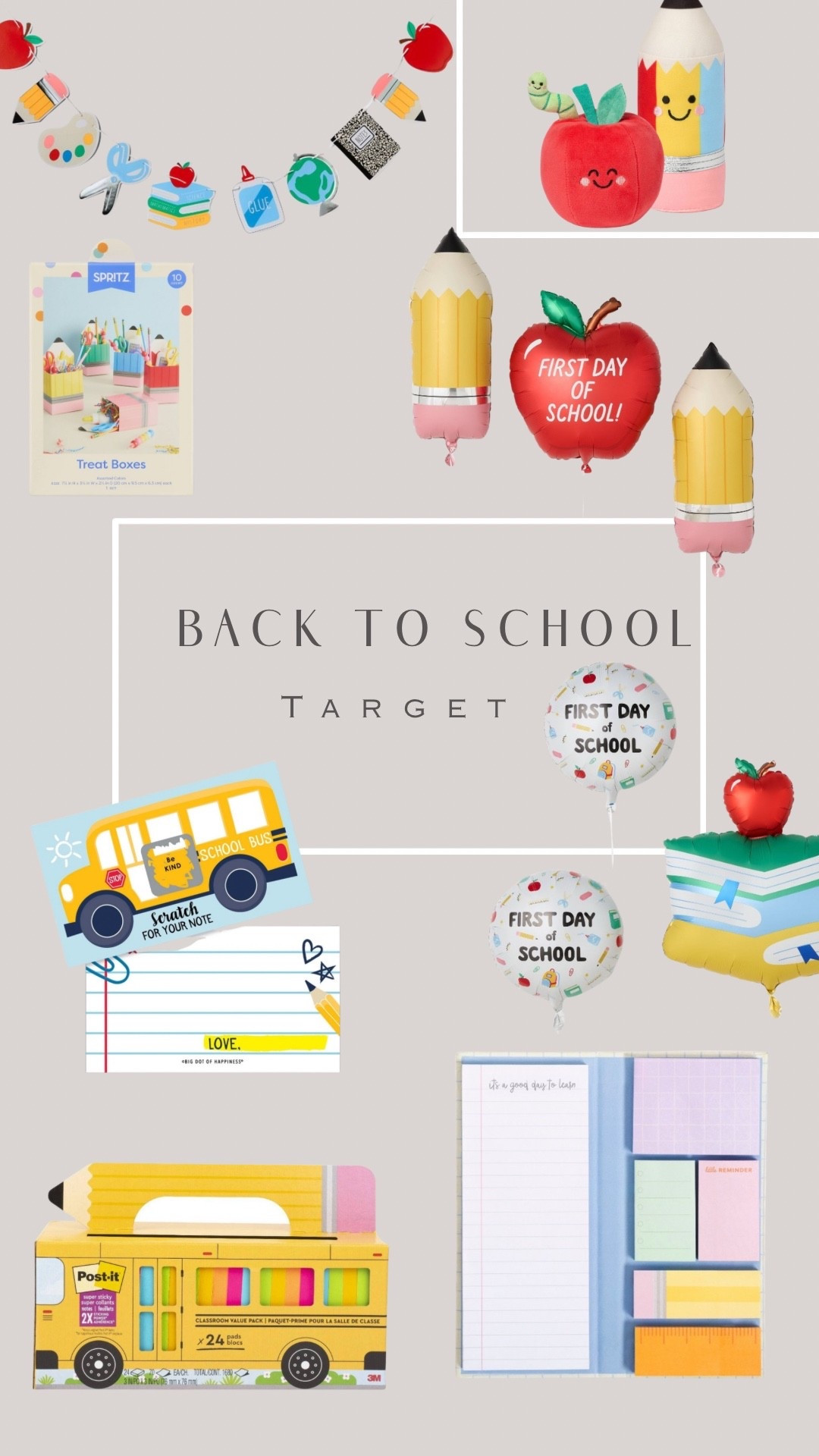 So many FUN back to school items @Target ✏️📚



Sticky notes, teacher notes, lunchbox notes, balloons, garland, teacher gifts, classroom decor, back to school, gifts for her 



#backtoschool #teachergifts #school #kidsnotes #target