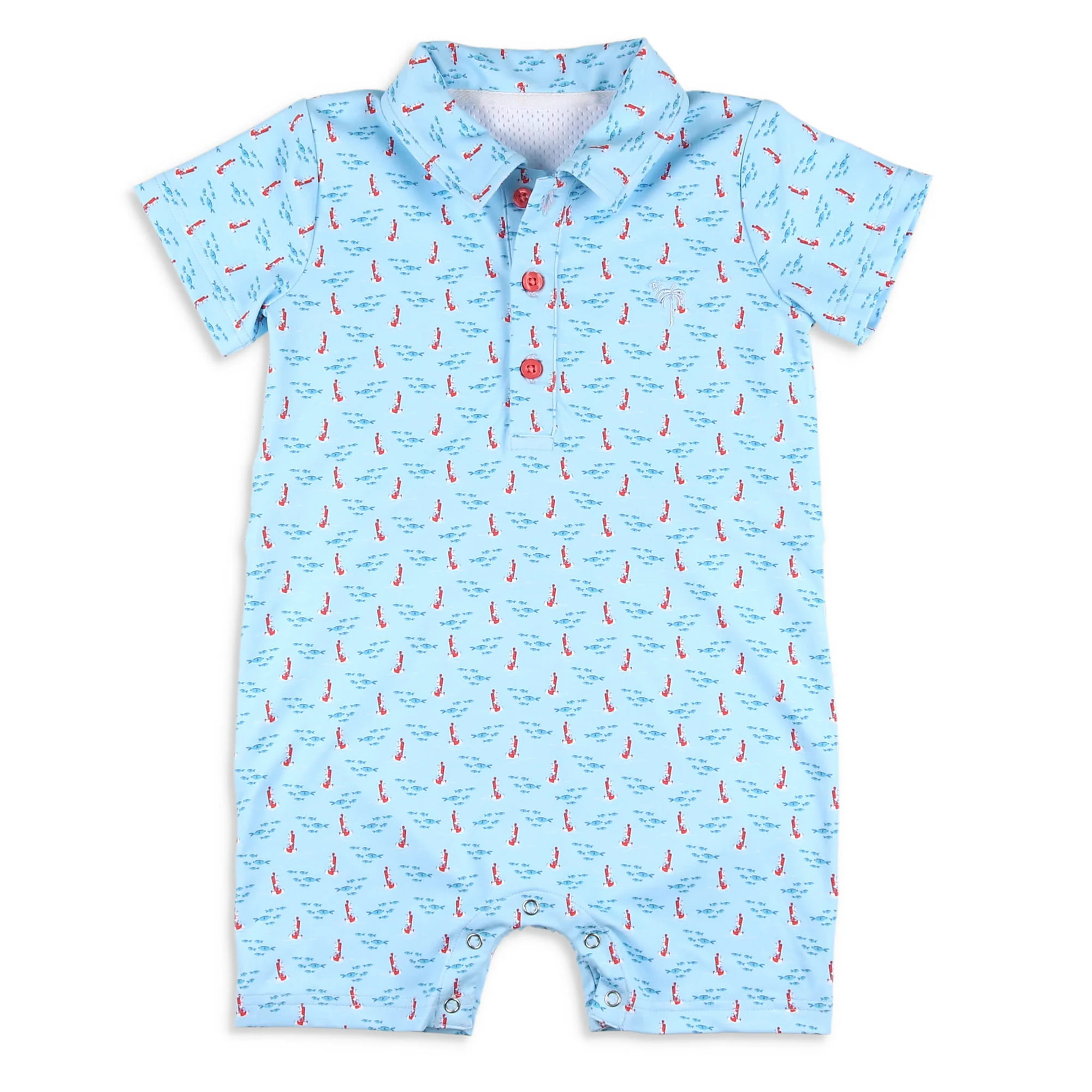 Boys Performance Romper - Buoys - Shrimp and Grits Kids | Shrimp and Grits Kids