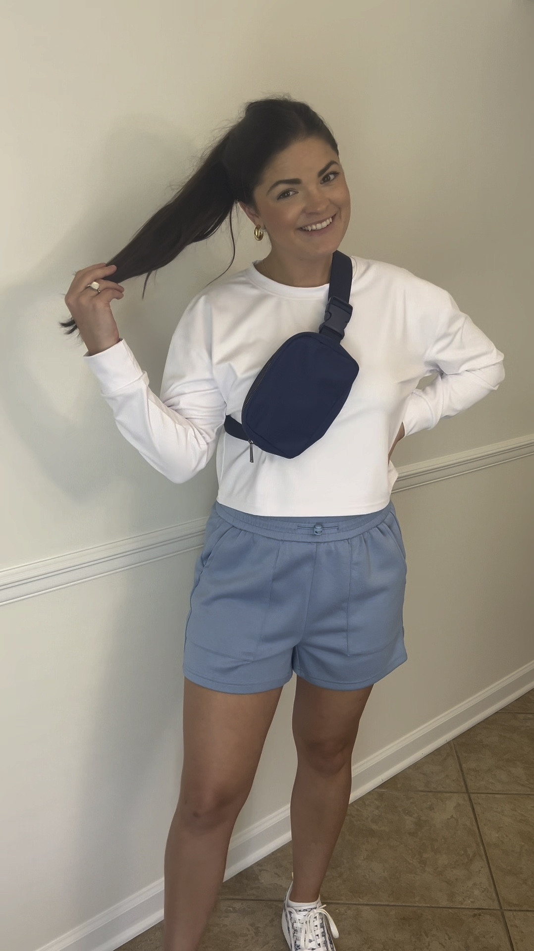 The quality & fit of these pieces is incredible! I've paired this athletic shirt with some comfy shorts to make for the ultimate mom fit. Not to mention, how fun are these sneakers?🤩🩵
*Sizing*
Medium for both the top & bottoms✨ 

#LTKKids #LTKStyleTip #LTKSaleAlert