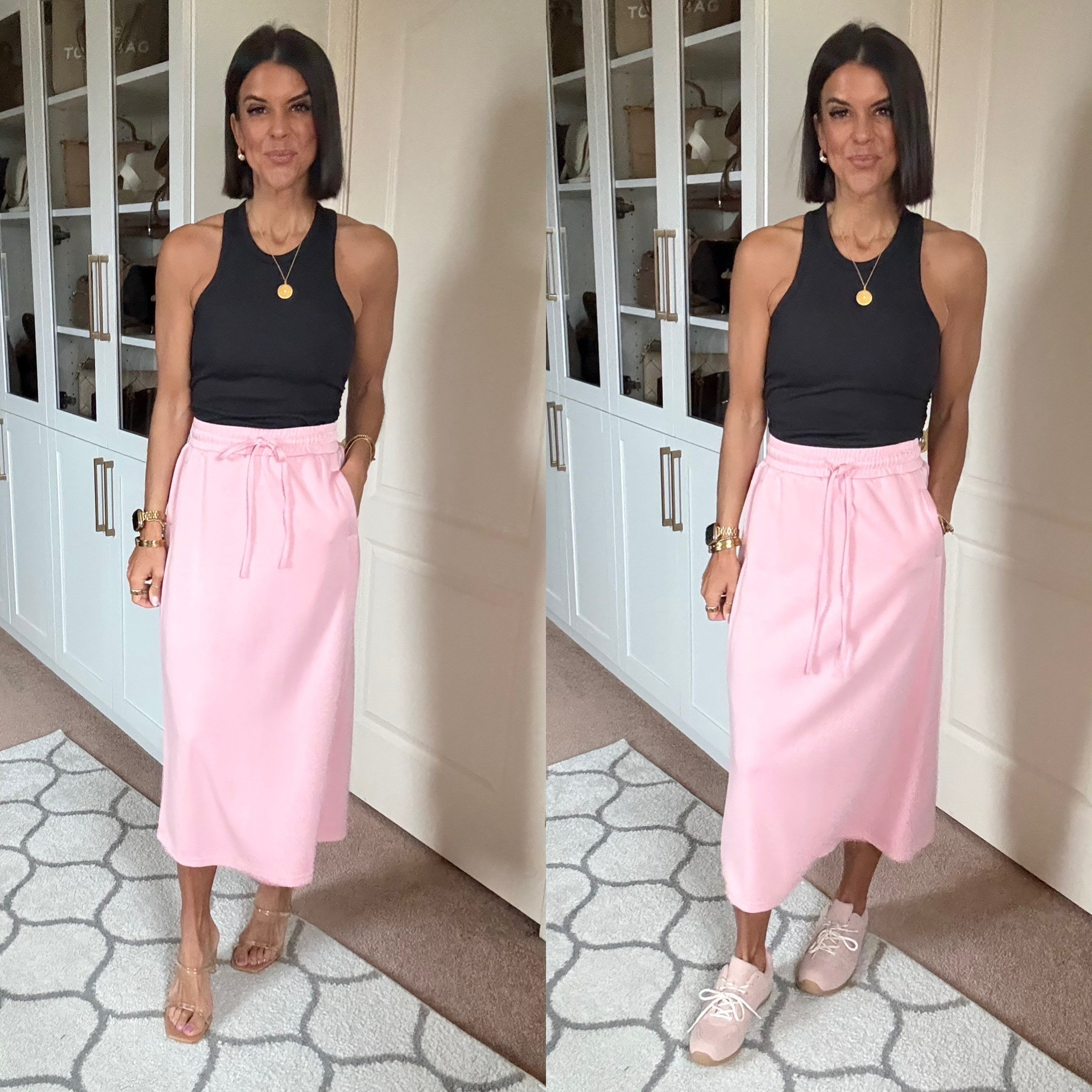 Love this Walmart skirt! Size xs in tank, size small in skirt 

#LTKSeasonal #LTKmomlife #LTKootd