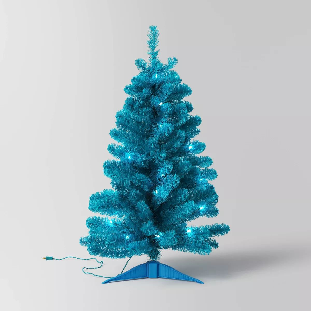 3' Pre-lit Teal Blue Alberta Spruce Mini Artificial Christmas Tree Clear Lights - Wondershop™ | Target