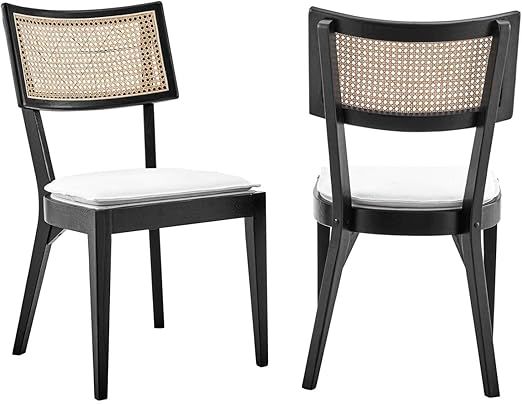 Modway Caledonia Dining Room Tables and Chairs, Black White | Amazon (US)