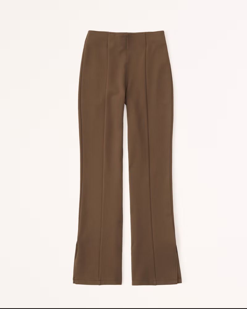 Women's Ponte Split-Hem Slim Flare Pants | Women's New Arrivals | Abercrombie.com | Abercrombie & Fitch (US)