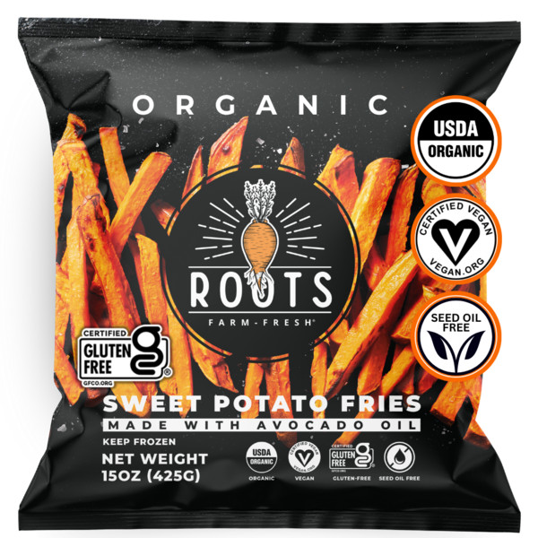 Roots Farm Fresh Organic Straight Cut, Sweet Potato Fries | Instacart