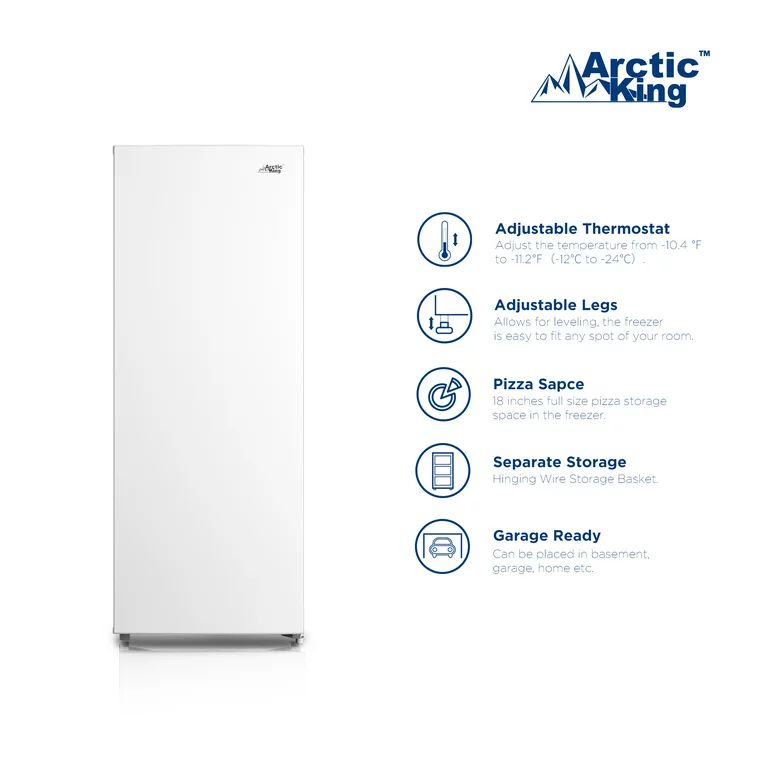 Arctic King 7.0CF Upright Freezer, White | Walmart (US)