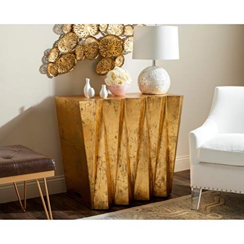 Safavieh Home Collection Gisela Hex Gold Console Gold | Amazon (US)