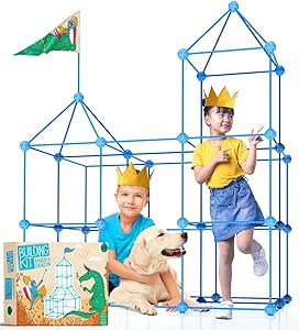 LUDDIGEKKI Fort Building kit - 183 pcs, Build Indoor Fort, Kids Tent & Tunnel Builder, Play Blank... | Amazon (US)