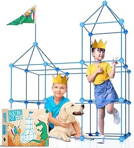 LUDDIGEKKI Fort Building kit - 183 pcs, Build Indoor Fort, Kids Tent & Tunnel Builder, Play Blank... | Amazon (US)