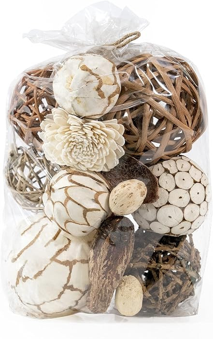 ANDALUCA Natural Tones Vase & Bowl Filler Decorative Balls (Natural Orbs) | Amazon (US)