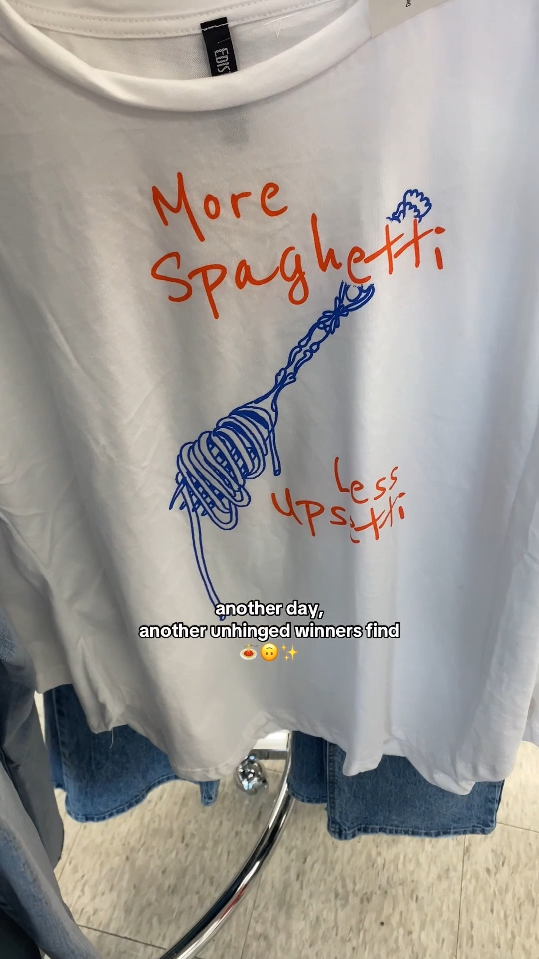 You never know what you’re going to find at Winners 🤷🏼‍♀️ They have such random and unhinged t-shirts sometimes 🙃

#LTKFindsUnder100 #LTKFindsUnder50