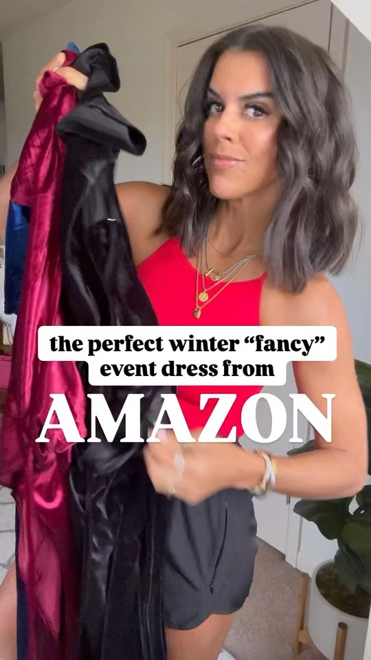 Here’s the links to my Amazon velvet dresses! I’m in size small. The shoes fit true to size. (I’m 5’5 for reference) My necklace is sadly sold out right now. 

If something is sold out in a certain color,  Amazon has selected a “similar pick” it says. If you click below that picture it says “view original”, and then click “view details”. That will take you to the actual item in the reel. If you don’t see “similar pick”, then it’s the actual item I am wearing.

#LTKHoliday #LTKSeasonal