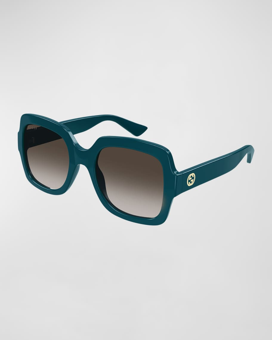 Gucci Interlocking GG Square Acetate Sunglasses | Neiman Marcus