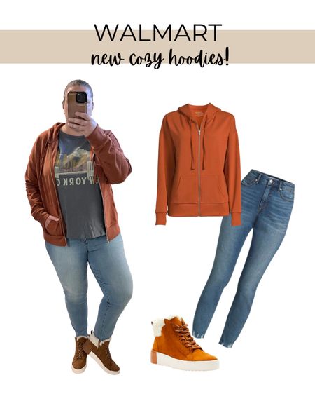 (#ad) You NEED to get one of these new hoodies from Walmart into your closet! So comfy with a soft fleece interior. Pair with a tee, some jeans and cute sneaker booties! #walmartfashion

#LTKunder50 #LTKsalealert #LTKstyletip