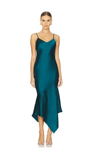 Lucille Dress in Midnight Teal | Revolve Clothing (Global)