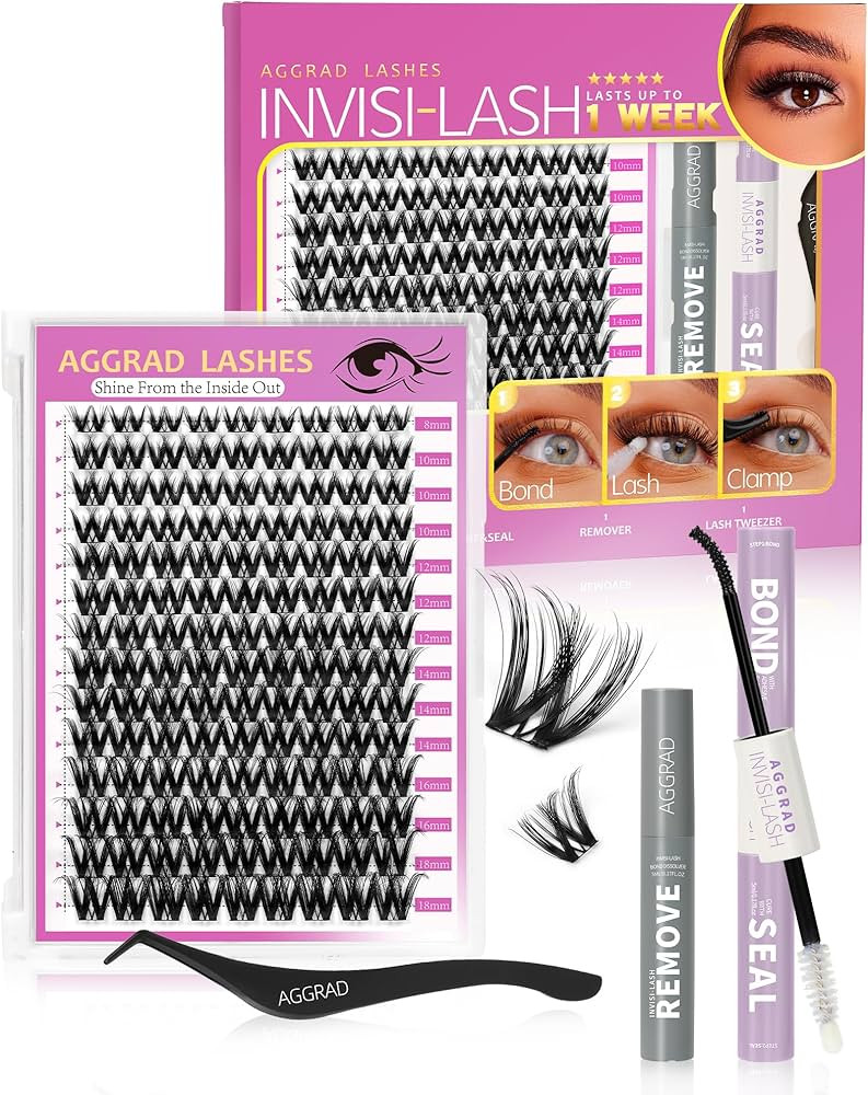 Flora Lash Clusters Kit Wispy Fluffy 8-18mm Hybrid Volume Eyelashes Cluster Extension Kit D Curl ... | Amazon (US)